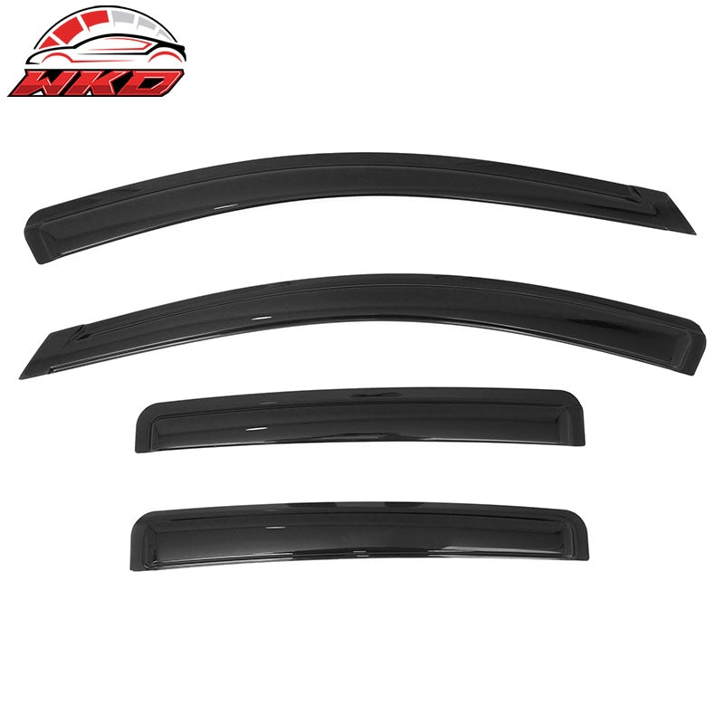 Fits 20-25 Nissan Sentra 4PCS Window Visors Smoke Acrylic Side Rain Deflectors