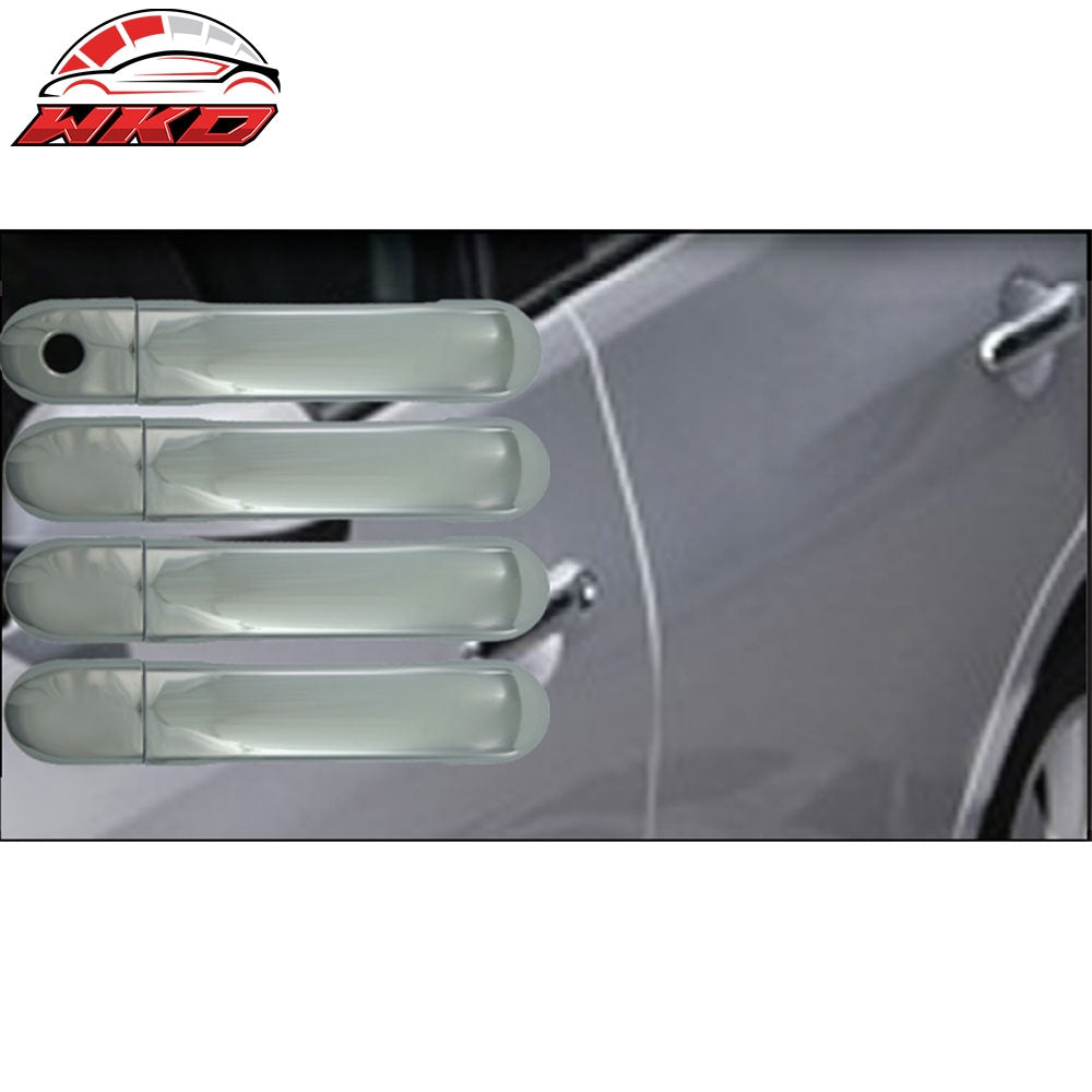 Fits 07-12 Nissan Versa 4PCS Front Rear Door Handle Cover W/1-Keyhole Chrome