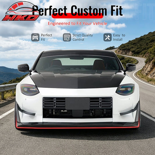 Wholesale For 23-26 Nissan Z VRS Front Bumper Lip Chin Spoiler W/ Winglet Gloss Black ABS - Wikond Auto