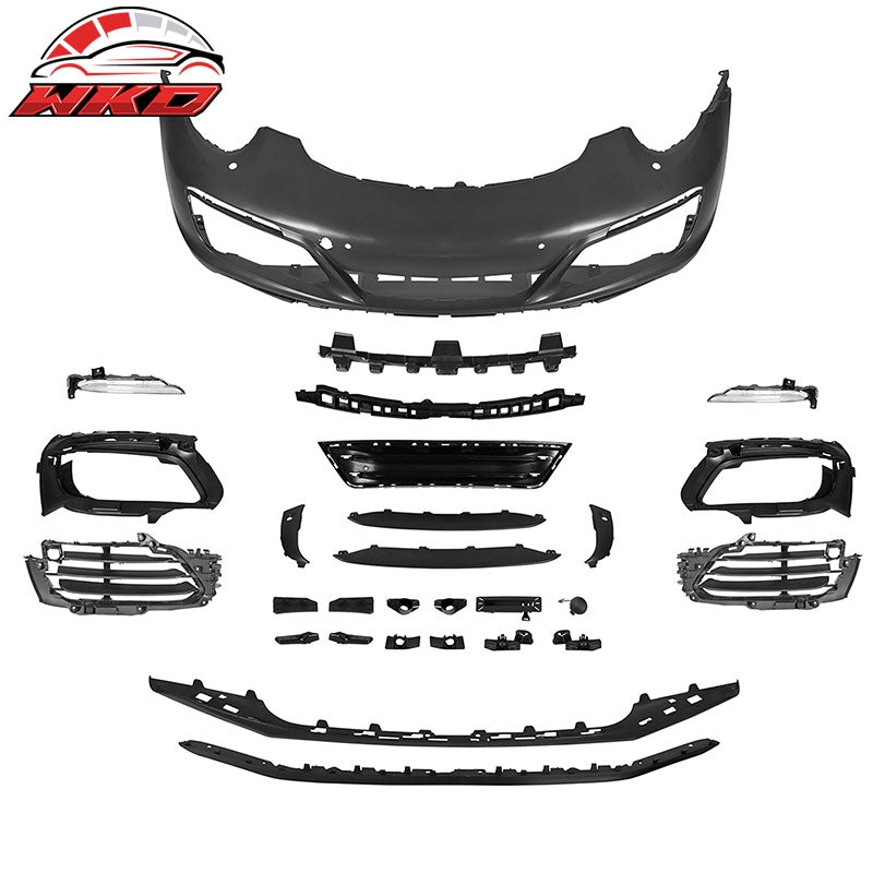 Fits 12-19 Porsche 911 OE Style Front Bumper Cover w/ DRL Upgrade 991.1 to 991.2