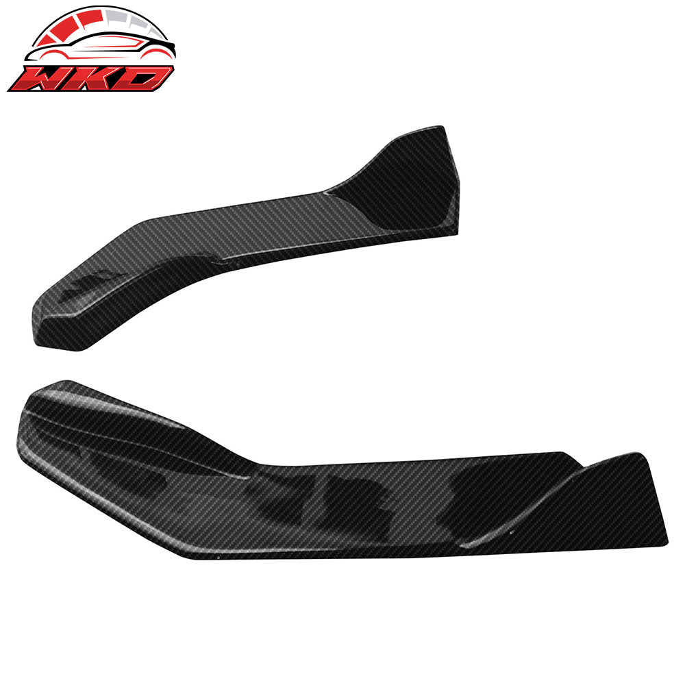 Fits 22-26 Toyota GR86/Subaru BRZ IKON Rear Bumper Aprons Carbon Fiber Print ABS