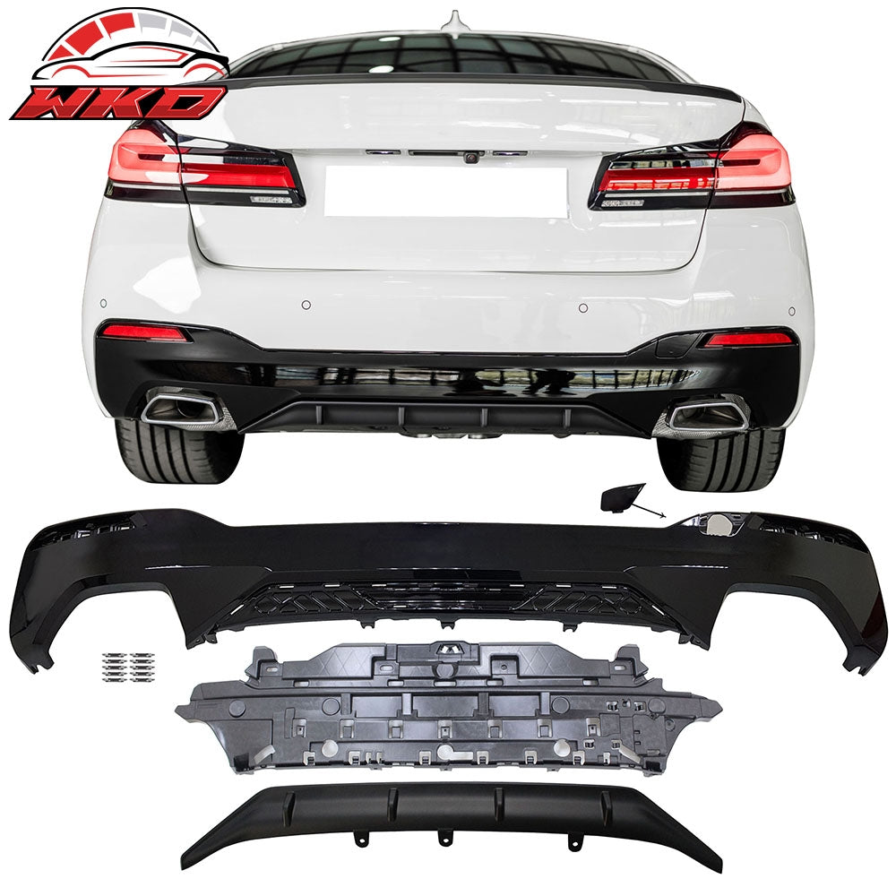 Fits 21-23 BMW G30 G31 5-Series 530 540 MP Style Type 1 Rear Bumper Lip Diffuser