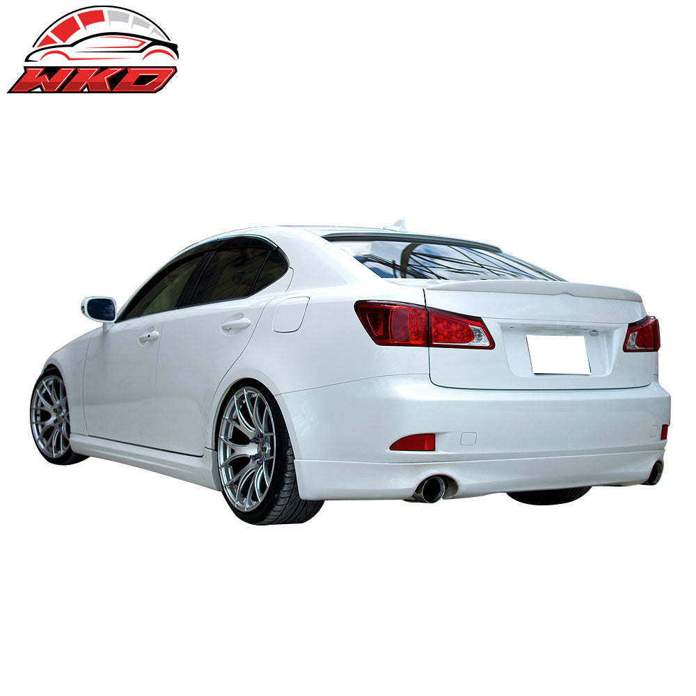 Fits 06-12 Lexus IS250 IS350 4Dr OE Style Rear Bumper Lip Matte Black - PP
