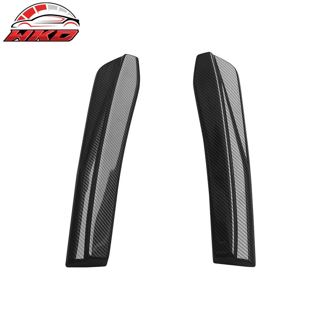 Fits 24-26 Ford Mustang Dark Horse IKON Carbon Fiber Print Rear Bumper Apron 2PC