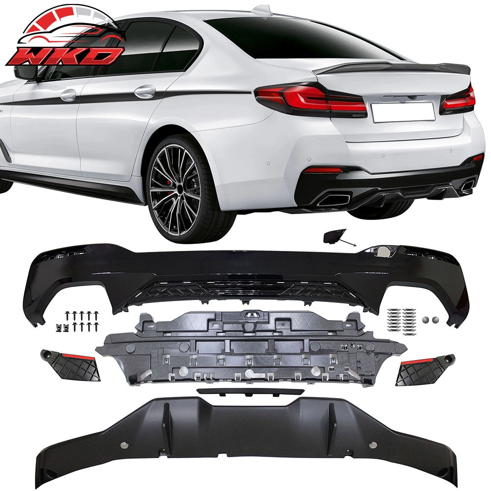 Fits 21-23 BMW G30 G31 5-Series 530 540 MP Style Type 2 Rear Bumper Lip Diffuser