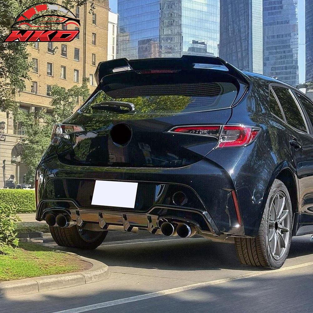 Fits 19-22 Toyota Corolla E210 Hatchback 5Dr T Style Rear Bumper Lip Diffuser