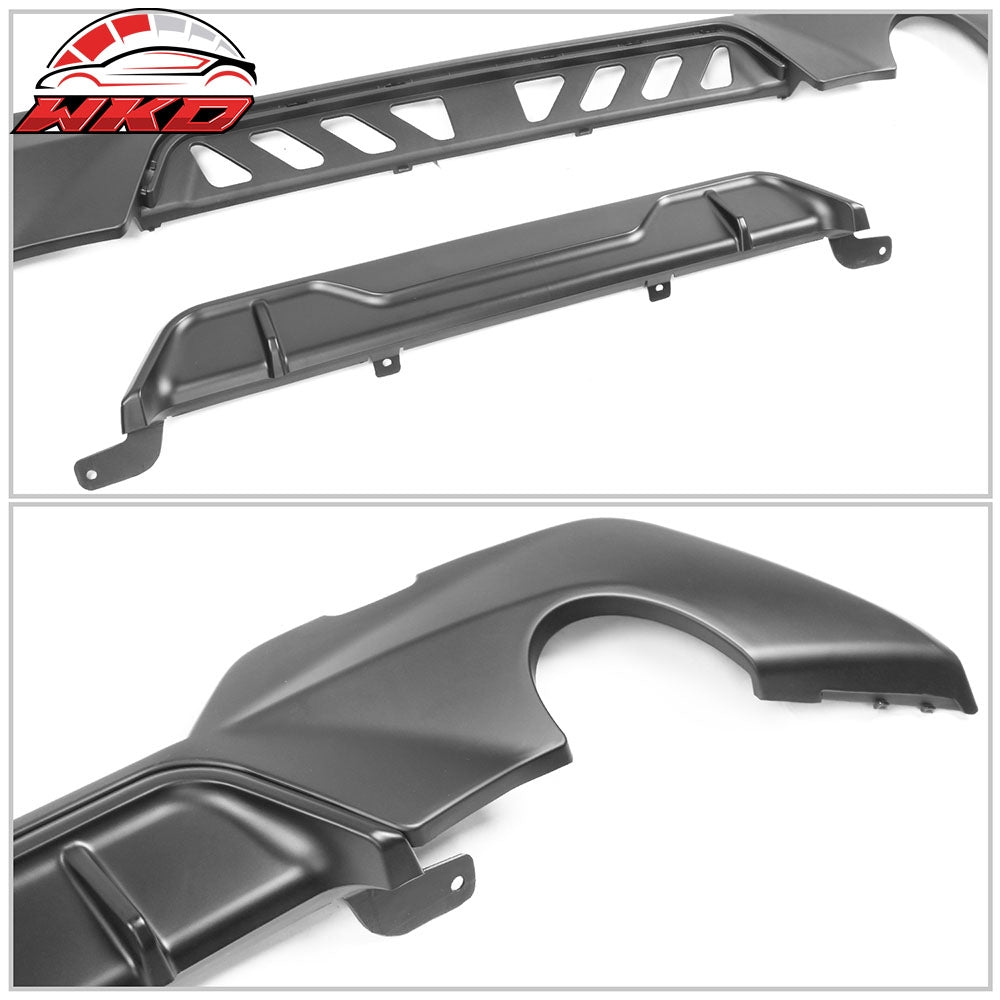 Fits 19-22 BMW G20 330i M Sport Rear Bumper Lip Diffuser Splitter PP Matte Black