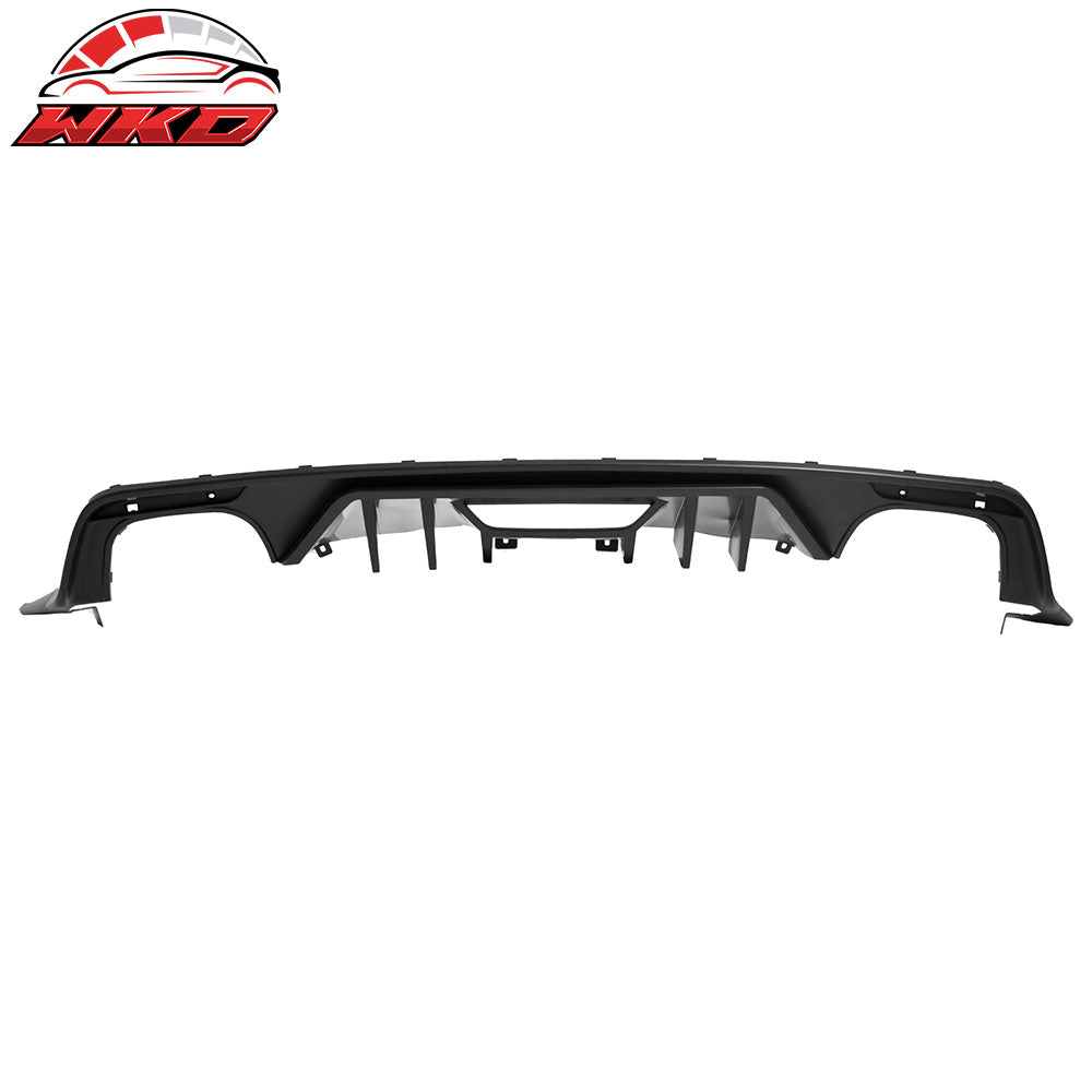 Fits 15-17 Ford Mustang Rock Style Rear Bumper Lip Diffuser PP 4PCS Matte Black