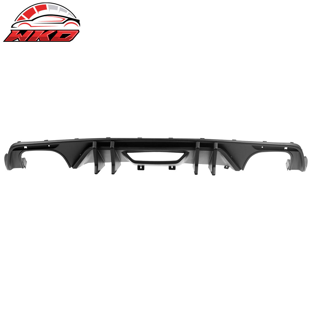 Fits 15-17 Ford Mustang Speed Style Rear Bumper Lip Diffuser PP 4PCS Matte Black