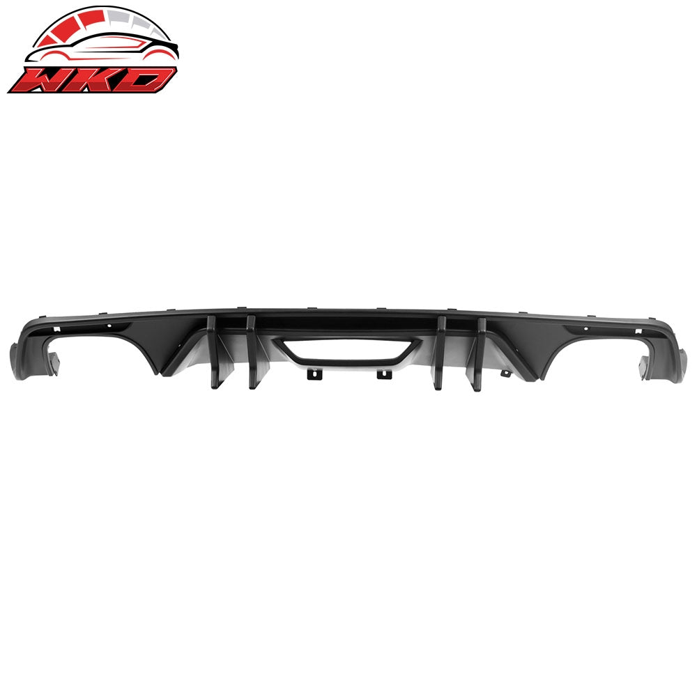 Fits 15-17 Ford Mustang Speed Style Rear Bumper Lip Diffuser PP 4PCS Matte Black