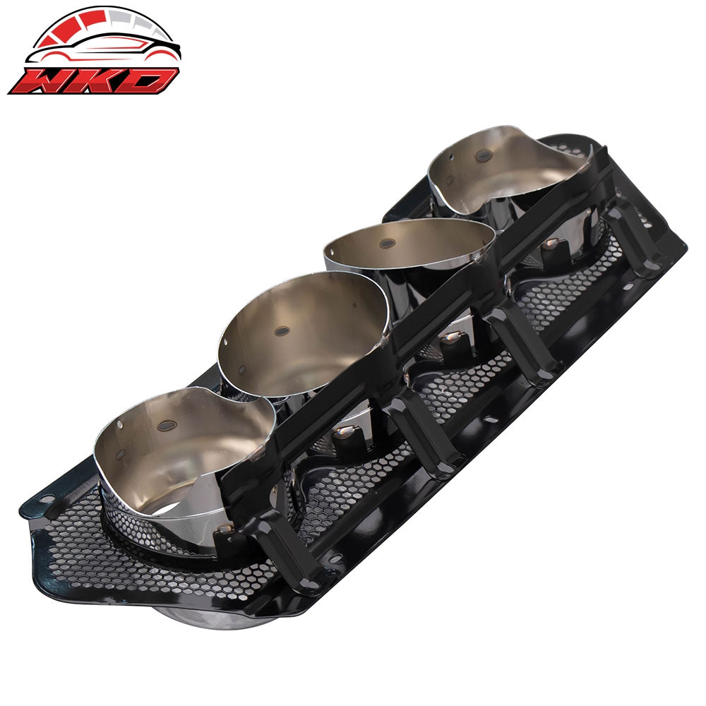 Fits 23-25 Chevy Corvette C8 Z06 ZR1 OE Silver Rear Quad Exhaust Tips W/ Grille