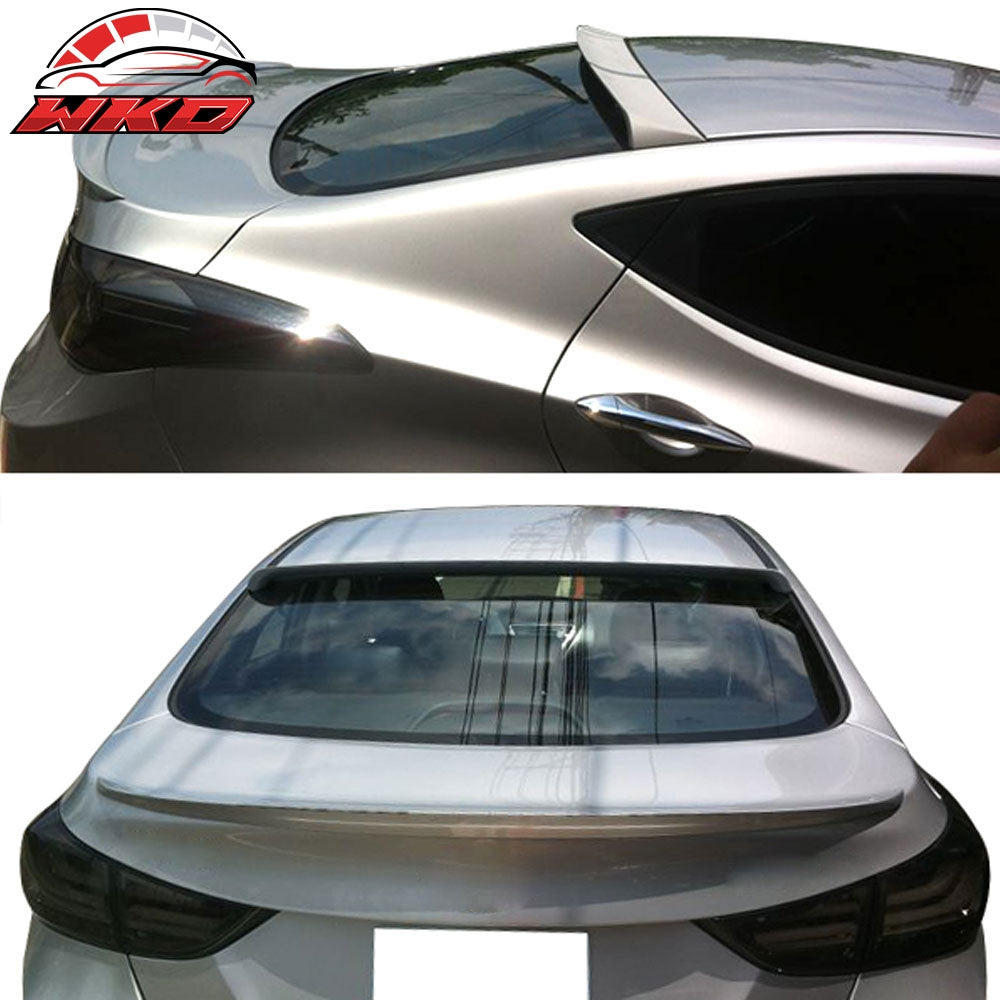 Fits 11-14 Hyundai Elantra (Avante MD) Sedan 4Dr Rear Roof + Trunk Spoiler ABS