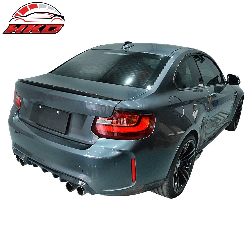 Fits 14-21 BMW F22 220i 228i 230i F87 M2 P Style Rear Trunk Spoiler Carbon Fiber