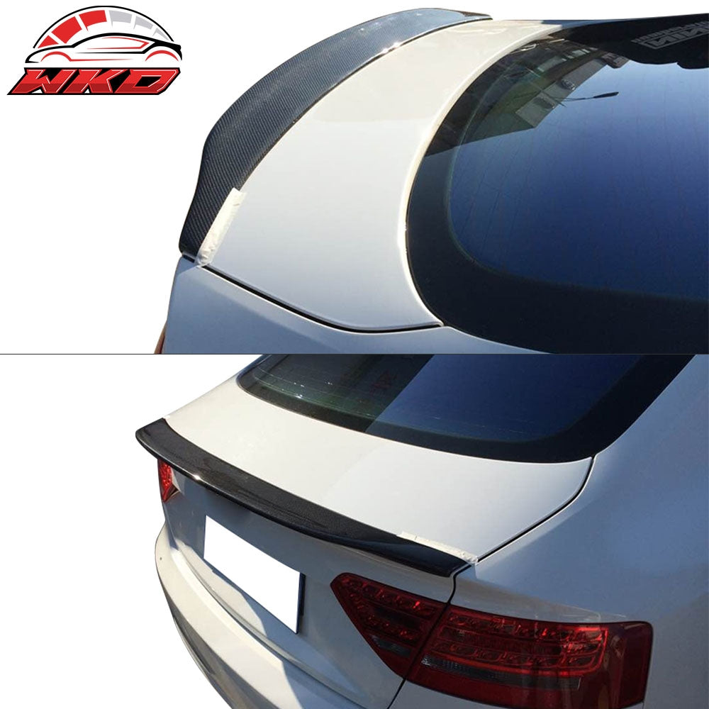 Fits 08-17 Audi A5 B8 CA Rear Trunk Spoiler Wing Carbon Fiber FRP