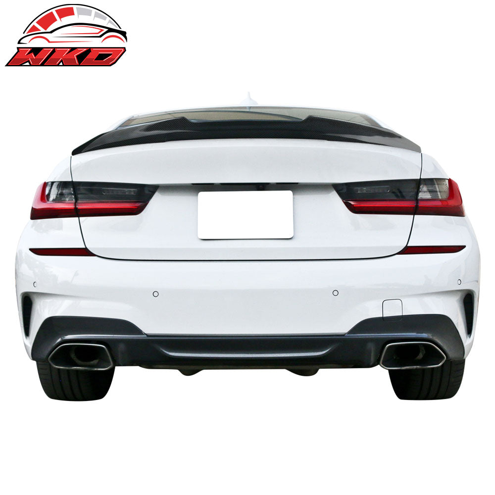 For 19-26 BMW 3-Series G20 G80 M3 PSM Style Rear Trunk Spoiler Wing Carbon Fiber