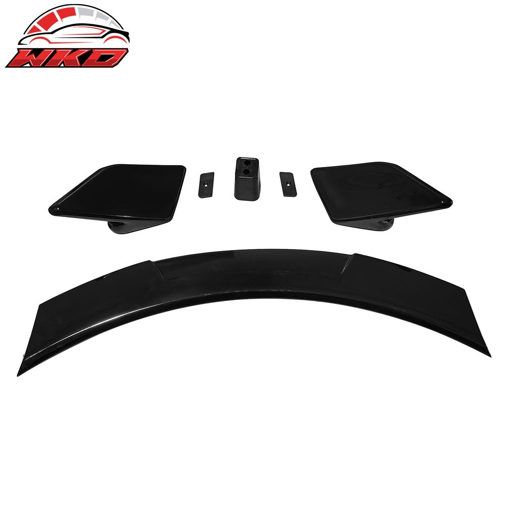 Fits 17-25 Tesla Model 3 GT Style Rear Trunk Spoiler Wing Lip Gloss Black ABS