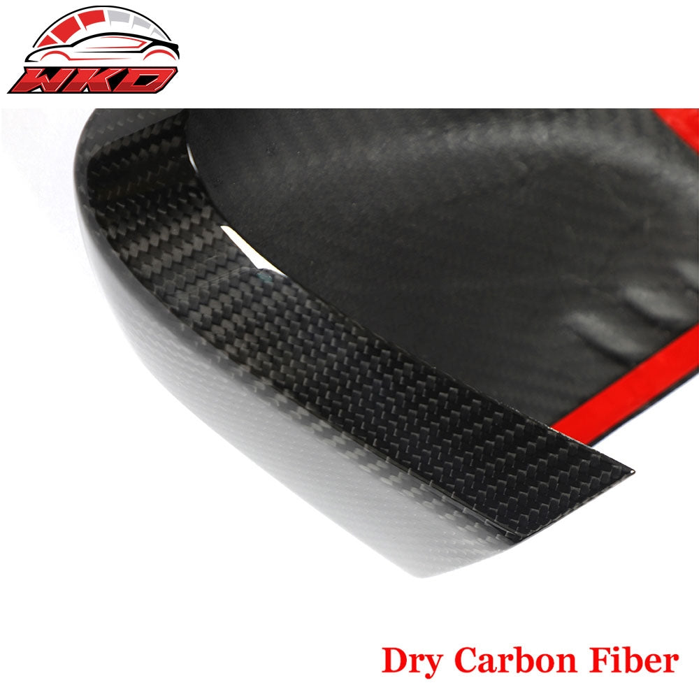 Dry Carbon Fiber For 20-25 Chevy Corvette C8 Gloss Black Rear View Mirror Covers