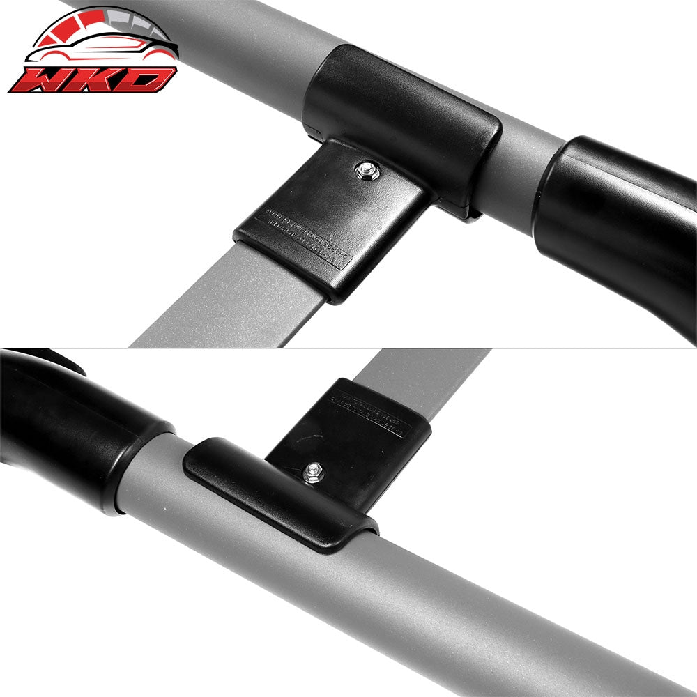 Fits 05-22 Nissan Frontier OE Style Roof Rack Rail Cross Bar Pair Grey + Black