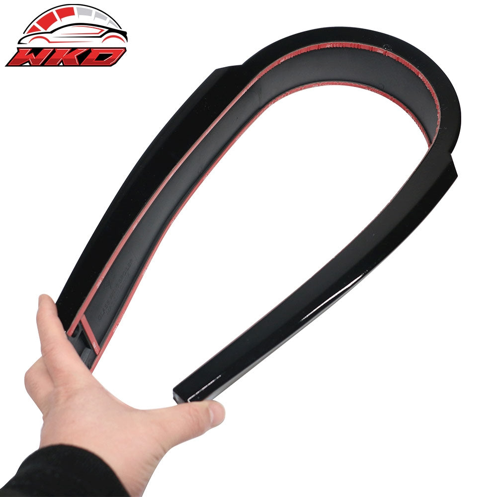 Universal Fitment Rear Window Roof Spoiler Wing Adjustable Gloss Black Trim