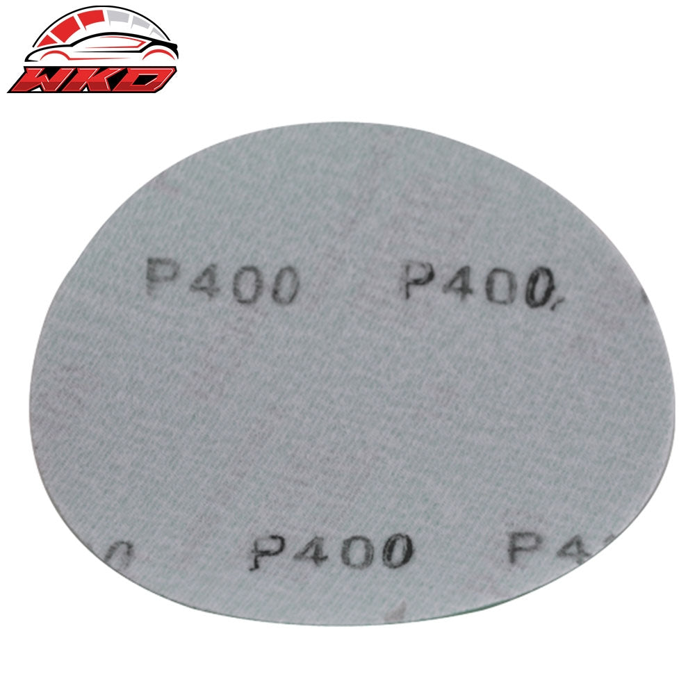 Wet Dry 5 Inch No Hole Sand Paper Disc 400 Grit Auto Car Repair Sandpaper 50PC
