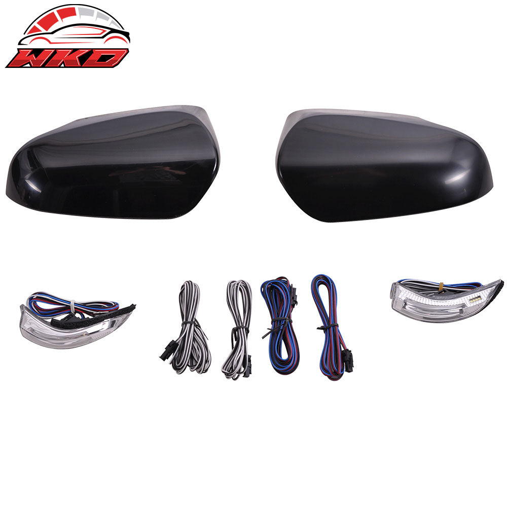 Fit 14-16 Toyota Corolla Yaris Side Mirror Cover LED Light Strip