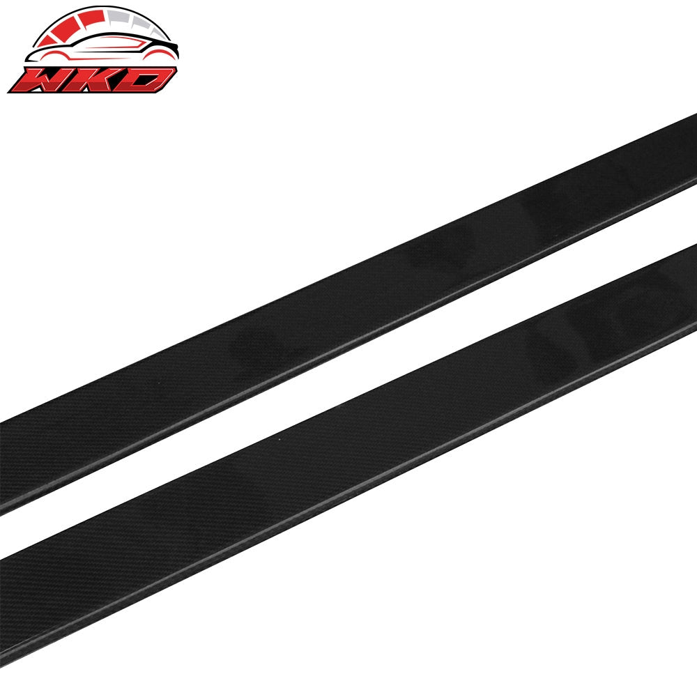 Universal 75 Inch 2PCS Side Skirts Extension Splitter Rocker Lip Carbon Fiber CF