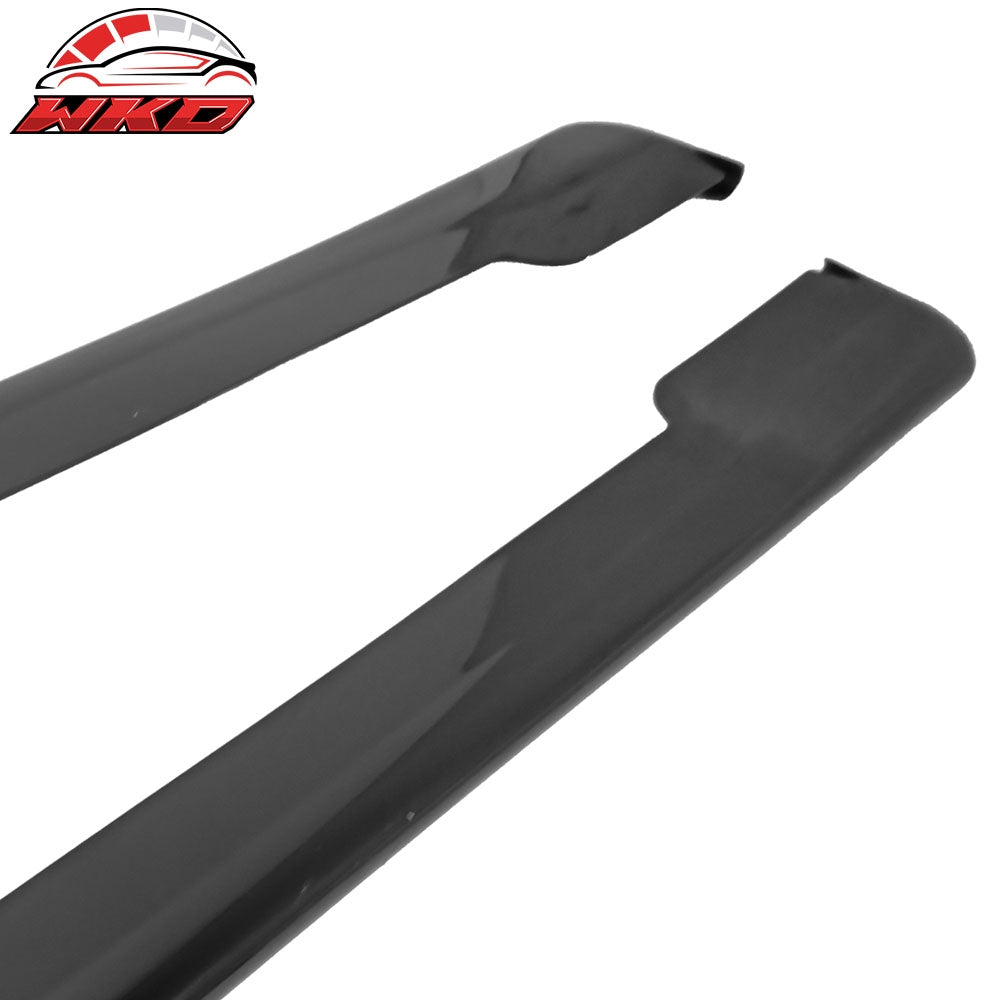 Fits 15-21 Subaru WRX STI Style 4PCS Side Skirts #D4S Crystal Black Silica Pearl