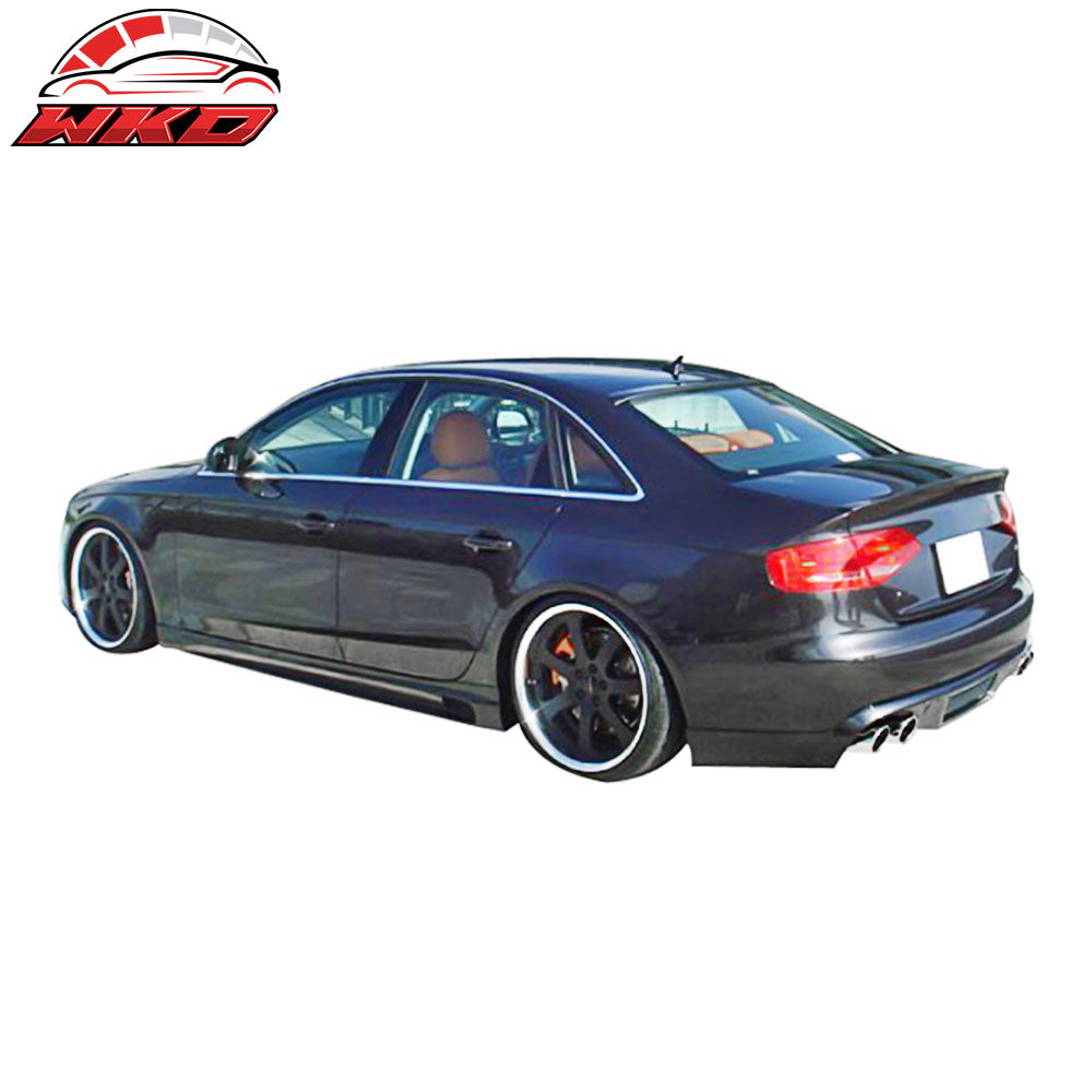 Fits 09-12 Audi A4 Side Skirts Extension Rocker Panels RG Style PU