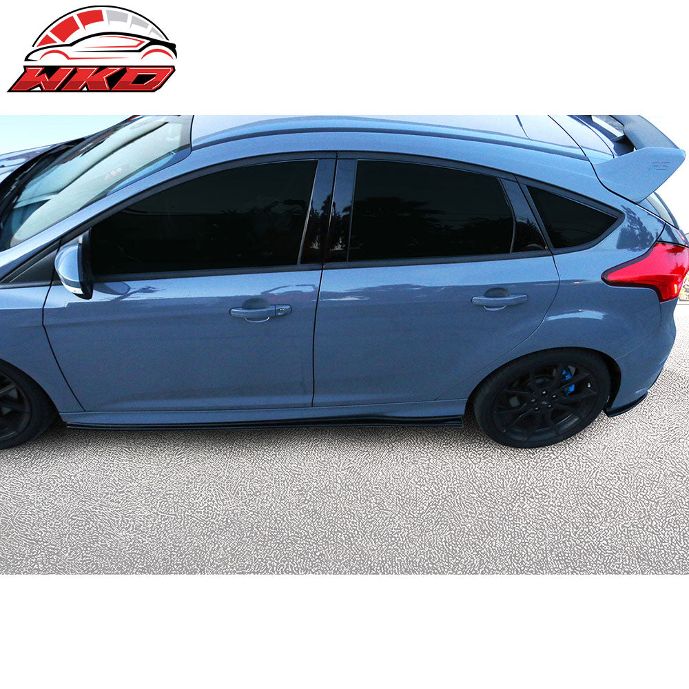 Fits 13-18 Focus ST & 16-18 RS Side Skirts Left Right PU Rocker Panel Extension