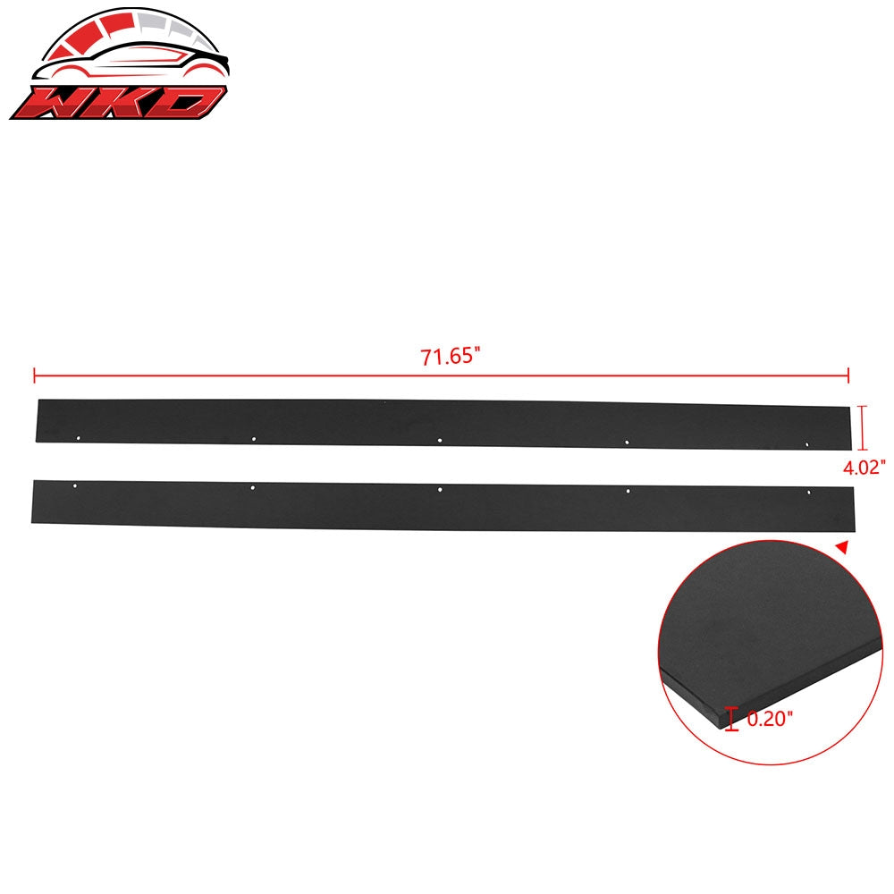 Fits 15-24 Mini Cooper F55 Hardtop 4Dr IKON Style Side Skirts Matte Black ABS