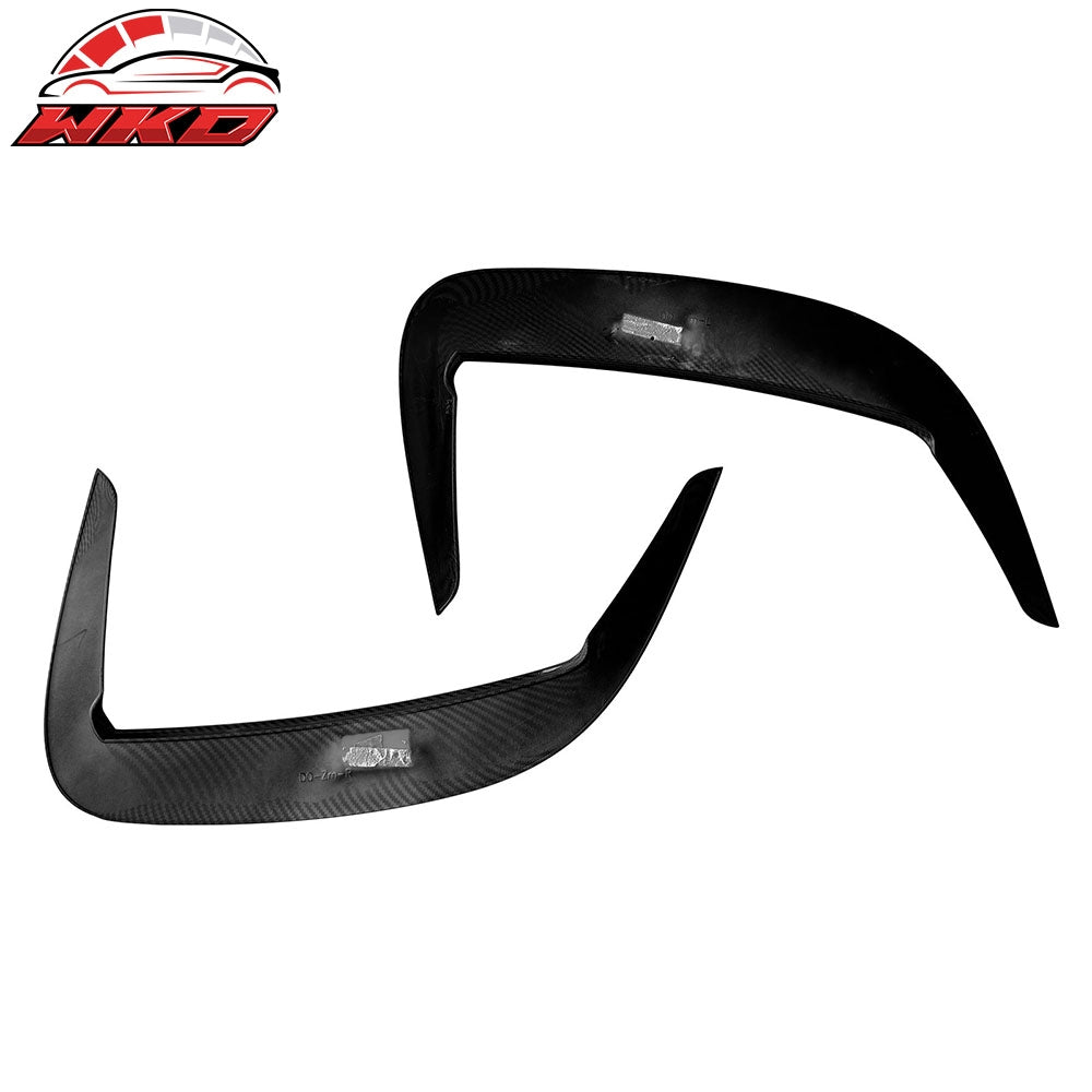 Fits 15-23 Dodge Charger IKON2 Style Side Fin Vents Cover Carbon Fiber Print ABS