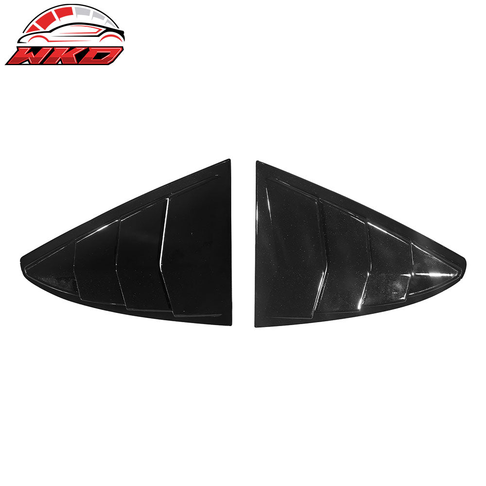 Fits 22-25 Tesla Model X IKON Style 2PCS Side Window Louvers Scoop Gloss Black