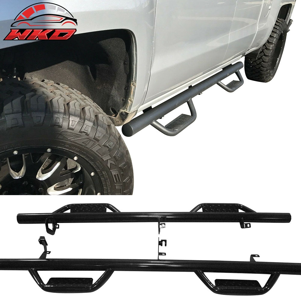 Fits 07-18 Chevy Silverado & GMC Sierra Extended / Double Cab 2PCS Running Board