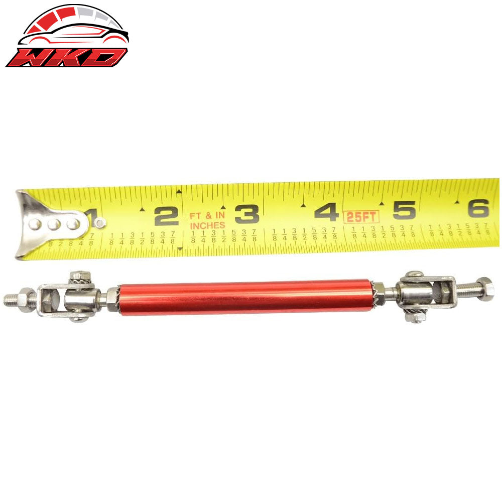 Red Adjustable 5.5-8 Universal Strut Rod Bumper Lip Splitter Tie Support Bars