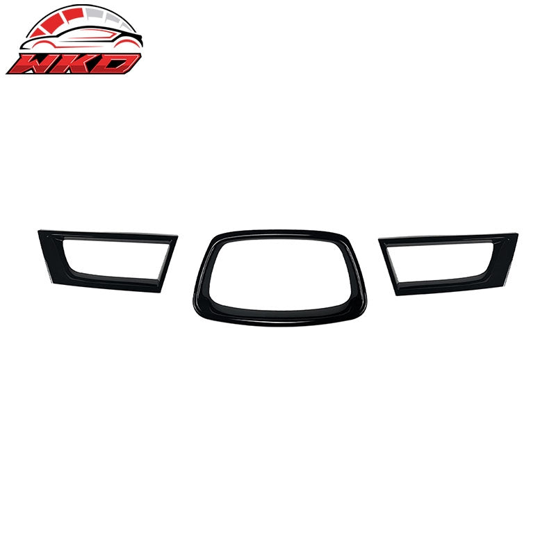 Fits 06-07 Subaru Impreza WRX OE Front Bumper Grille Cover Trim ABS Gloss Black