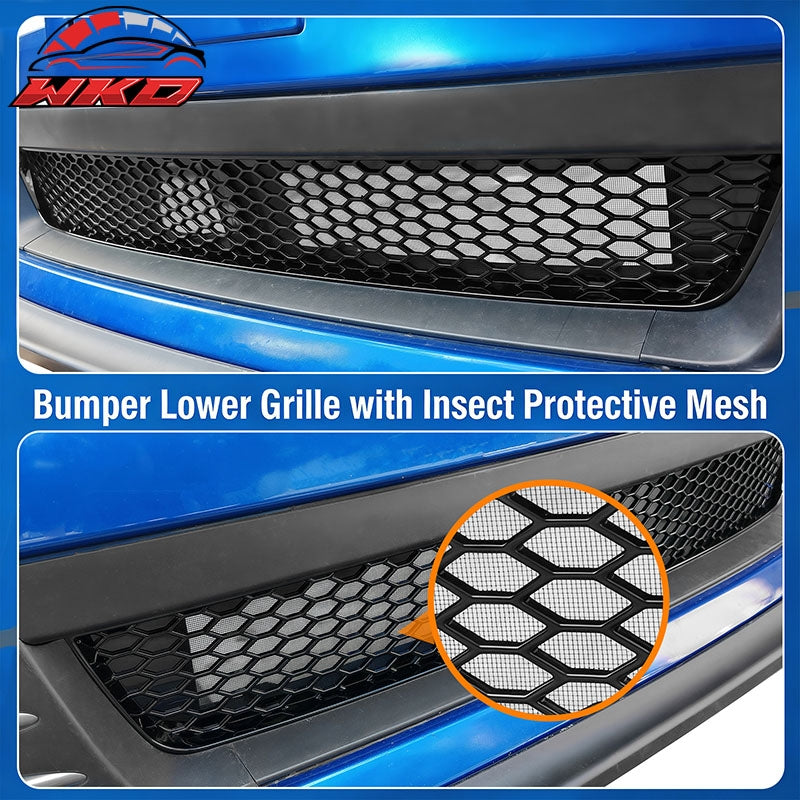 Fits 11-14 Subaru Impreza WRX & WRX STI Gloss Black Honeycomb Lower Grille PP