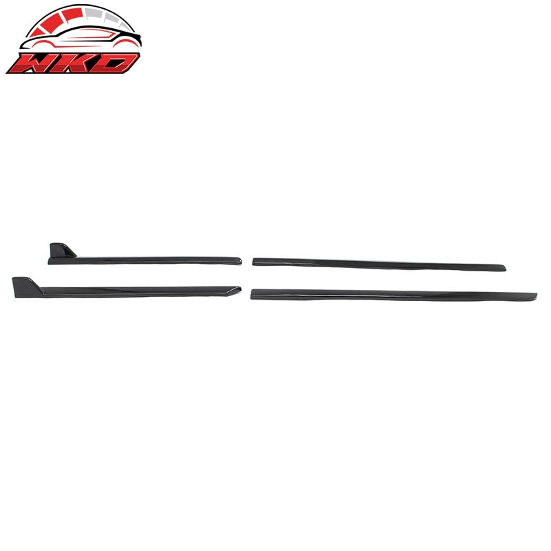 Fits 23-26 Subaru Solterra ST Style Side Skirt Extension Molding ABS Gloss Black