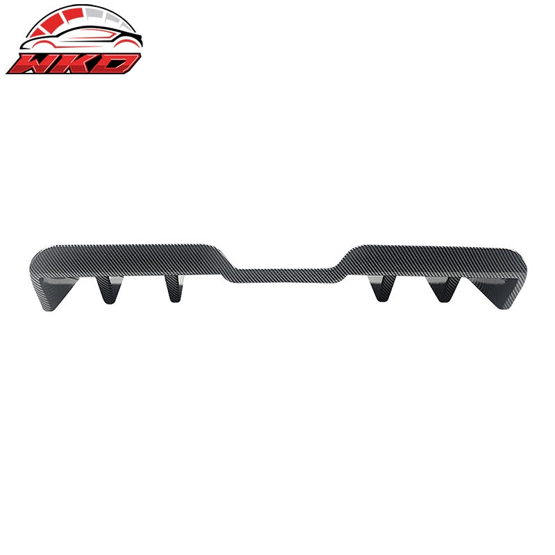 Fits 15-21 Subaru WRX HT Style 4-Fin Rear Bumper Diffuser ABS Carbon Fiber Print