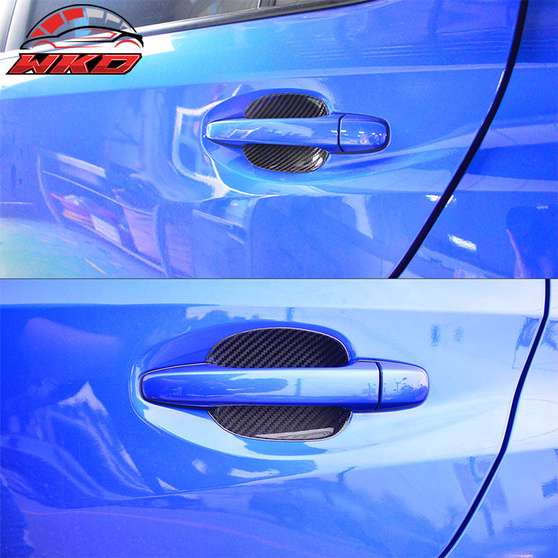 Fits 15-21 Subaru WRX STI 4DR Door Cup Bowl Trim Cover Matte Carbon Fiber