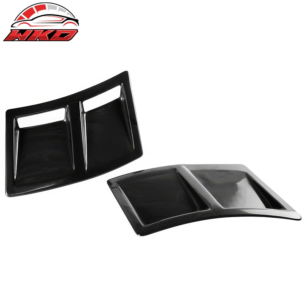Fits 15-21 Subaru WRX & STI 2PCS Rear Bumper Side Fender Vent Unpainted Black