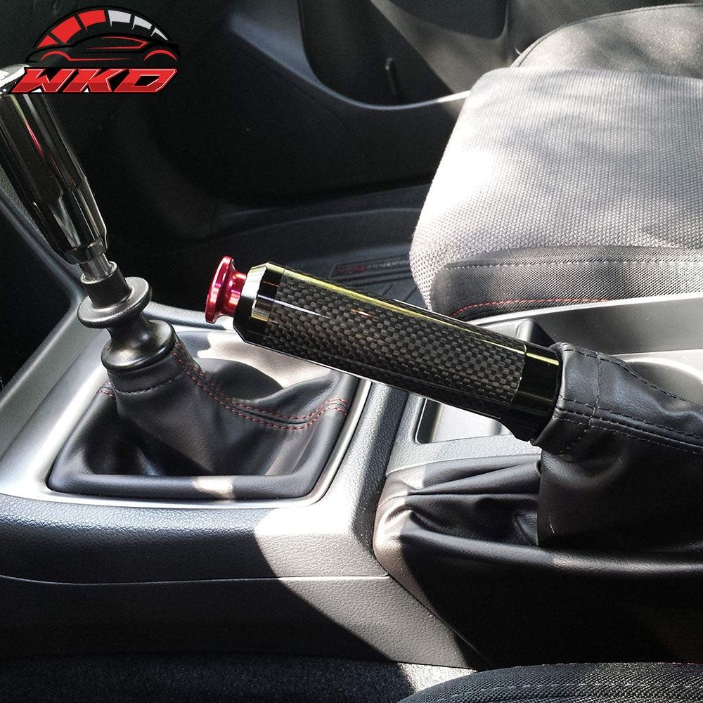 Fits 13-25 FRS GT86 BRZ WRX Forester Handbrake E-Brake Handle Carbon Fiber CF