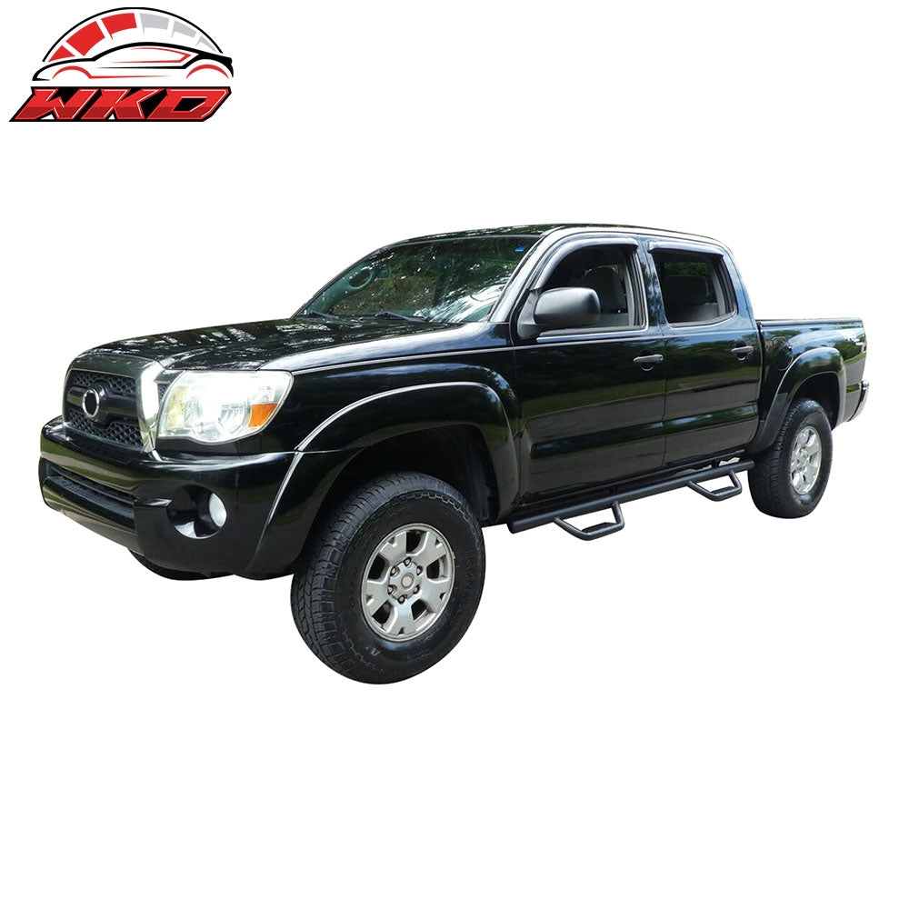 Fits 05-22 Toyota Tacoma Double/Crew Cab 2PCS Running Boards Side Step Nerf Bars