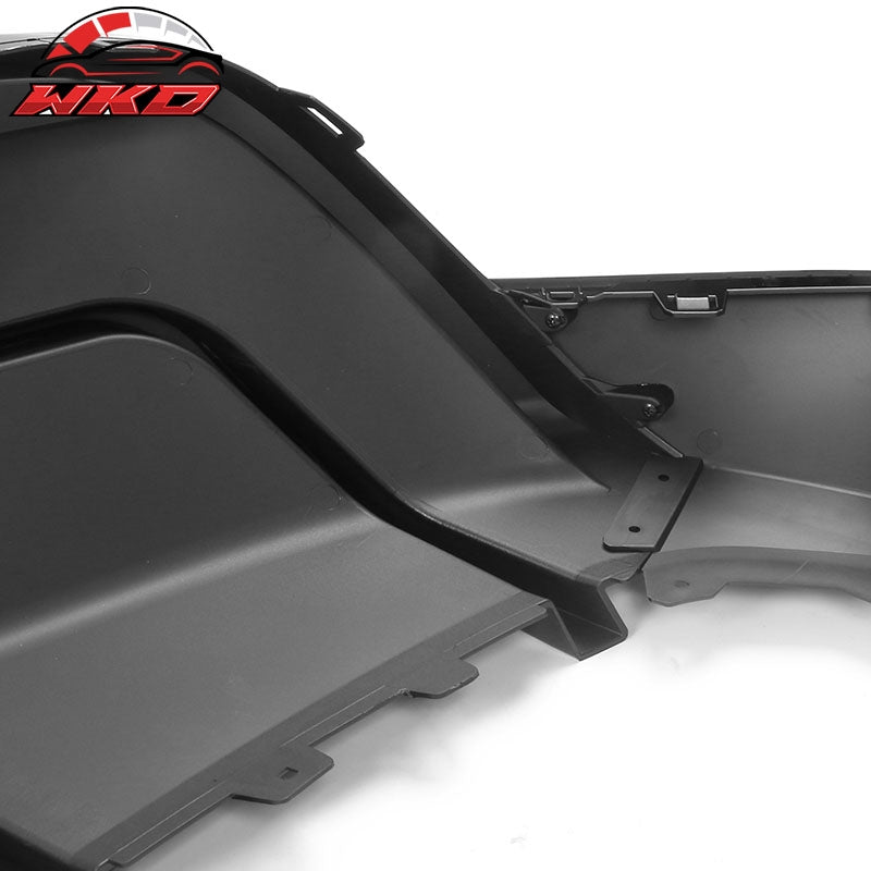 Fits 20-25 Tesla Model Y Gloss Black Rear Bumper Lip Diffuser Shark Fin Splitter