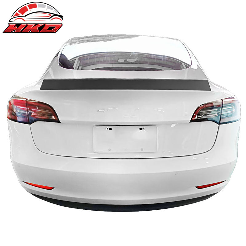 Fits 17-23 Tesla Model 3 Rear Trunk Deck Lid Spoiler Wing Lip ABS Matte Black