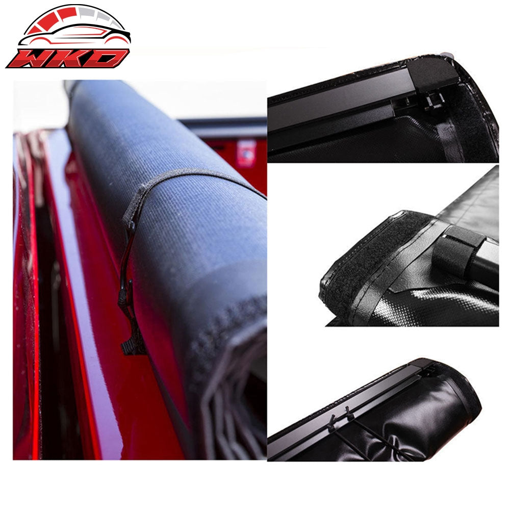Fits 14-21 Toyota Tundra Roll Up 8Ft Long Bed Soft Truck Bed Tonneau Cover