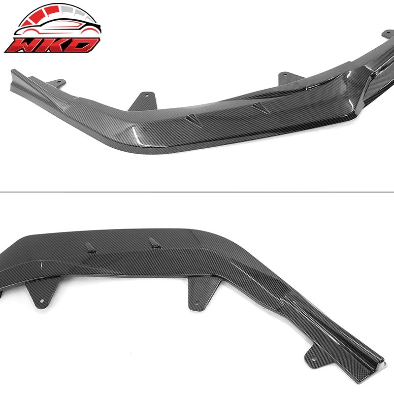 Fits 20-26 Toyota Corolla SE XSE 4D IKON Carbon Fiber Print 3PC Front Bumper Lip