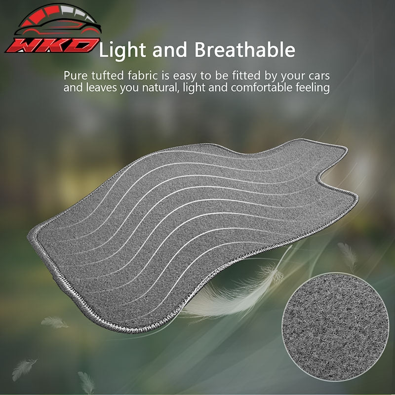 Fits 20-26 Toyota GR Supra A90 A91 19-26 BMW Z4 2PC Floor Mats Carpet Nylon Grey