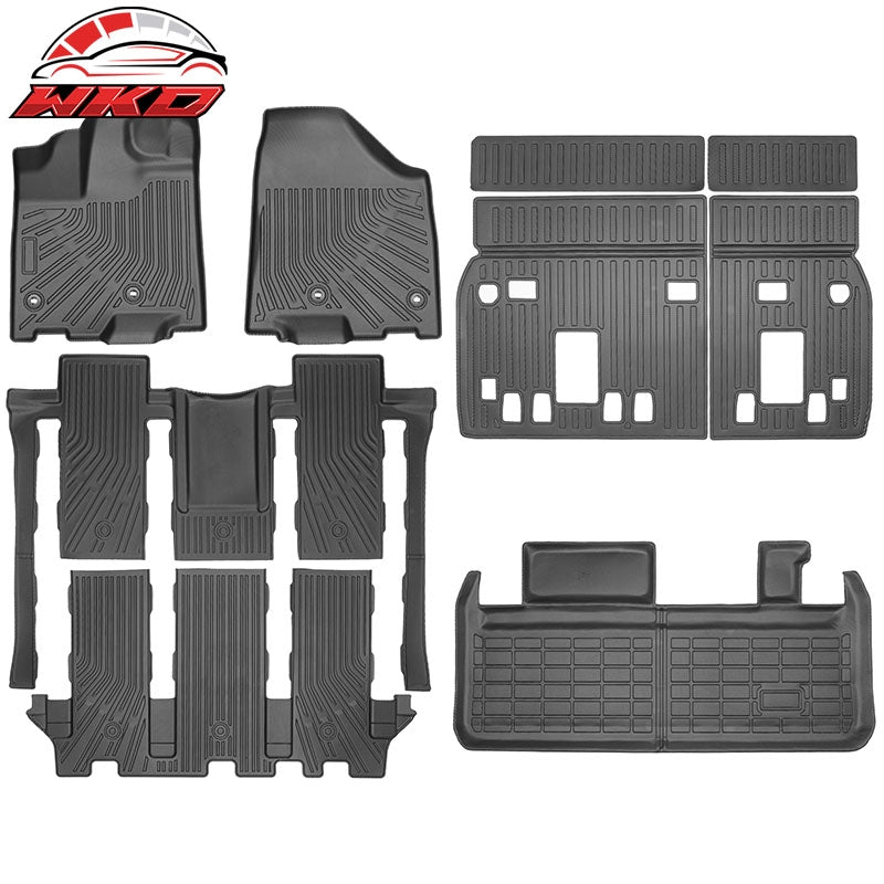 Fits 13-20 Toyota Sienna 7 Seats TPE Floor Mats 4PCS+ Trunk Mat + Backrest Mats