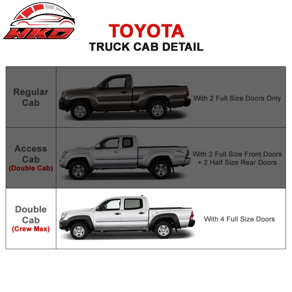 Fits 05-22 Toyota Tacoma Double Cab 4 Inch Oval Black Nerf Bar Running Boards
