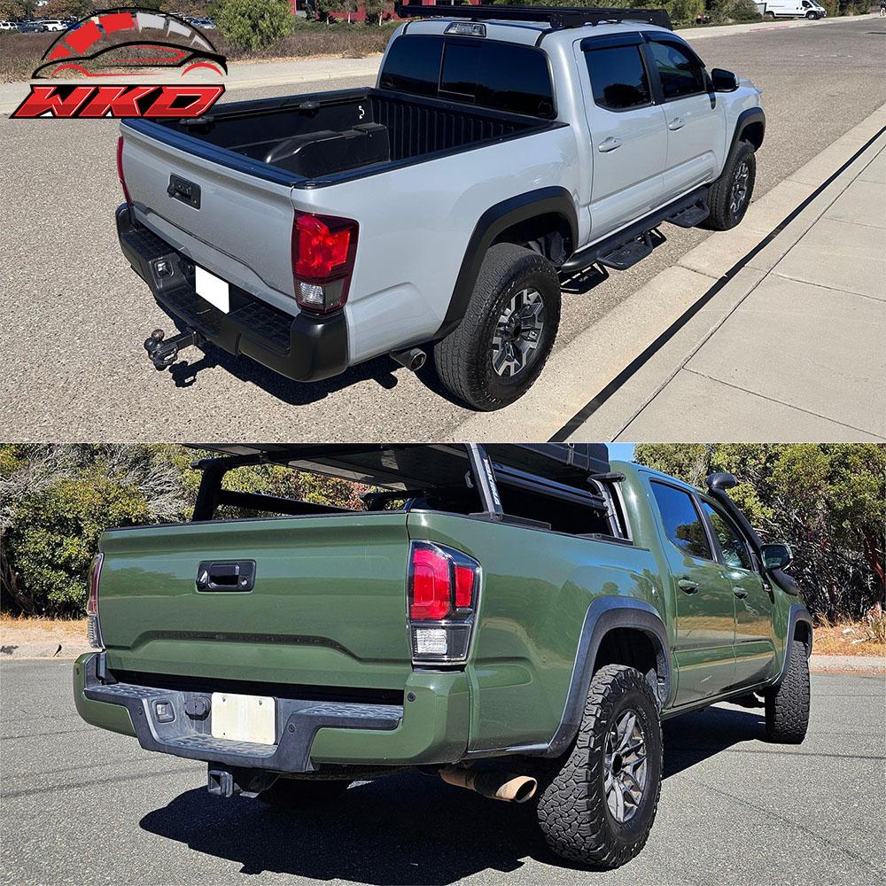 Fits 16-23 Toyota Tacoma Tailgate Molding Trunk Protector Cover Matte Black PP